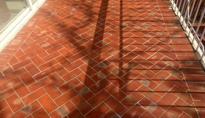 Terracotta flooring tiles